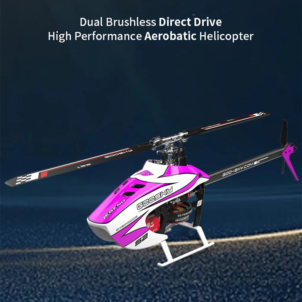 

GOOSKY S2 MAX RC вертолет 3D трюк вертолет игрушка шестиканальный пульт дистанционного управления бесщеточный вертолет модель PNP RTF-MODE 1 2