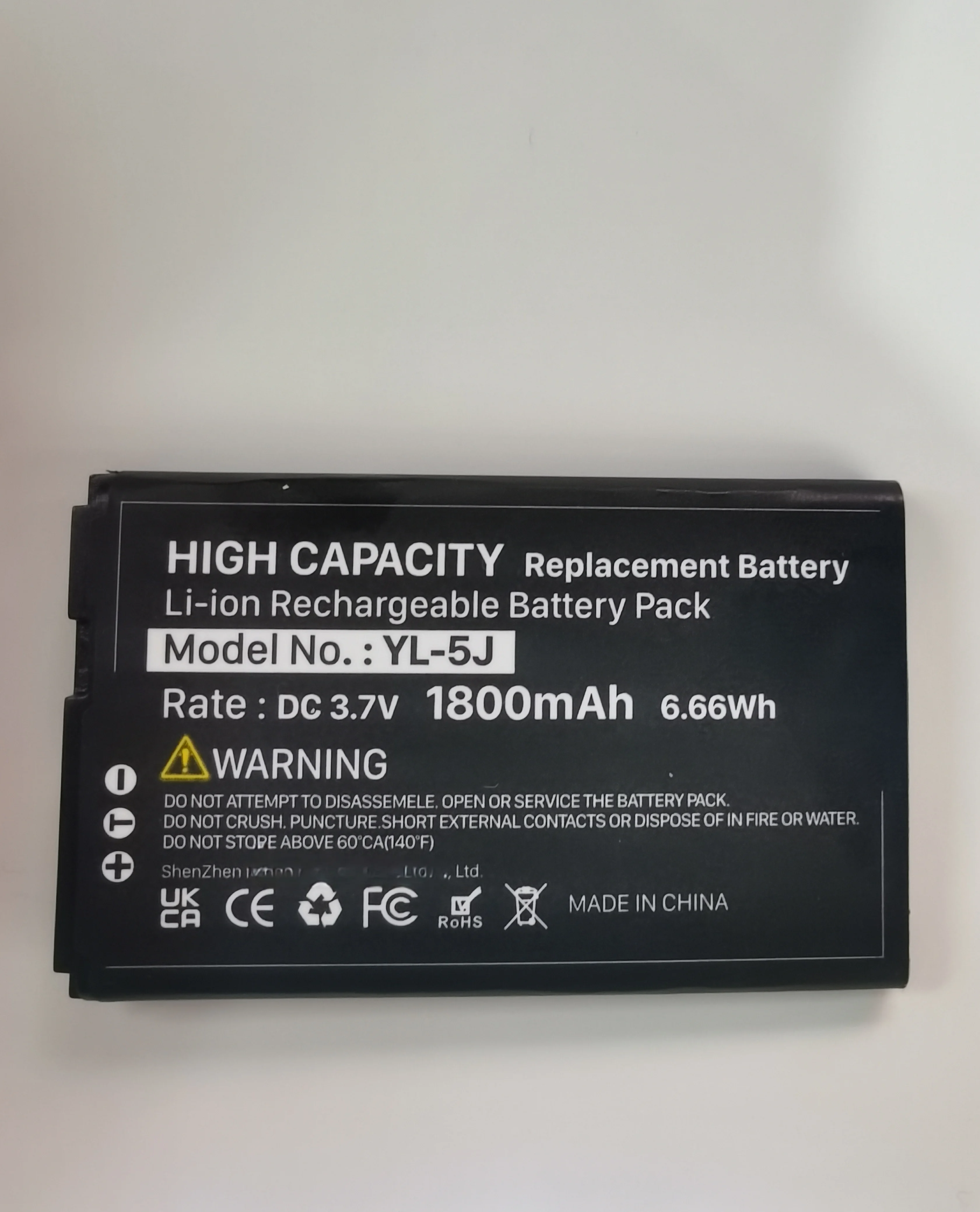Batería para Teléfono Inalámbrico 3.7V/1800mAh YL-5J, W56-BATT para Yealink W56H, W56h/p, One Talk IP DECT, W56P, W60P W59VR W79P W77P