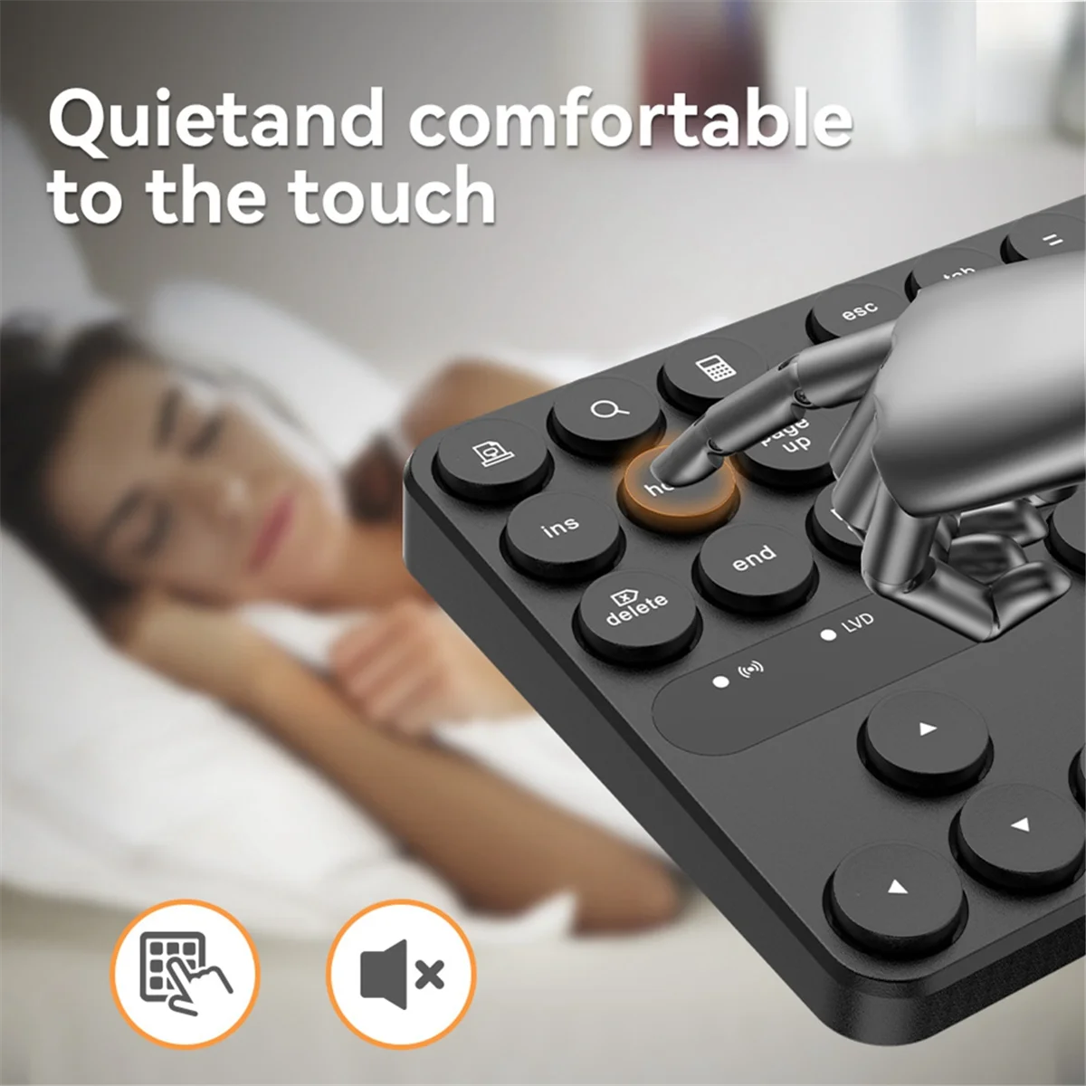 Teclado numérico inalámbrico GOB-oRechargeable con doble Bluetooth, teclado numérico externo de 35 teclas, datos del teclado