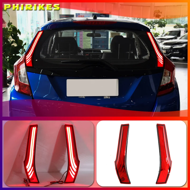 

1set Car LED Warning Lamp Rear Fog Lamp Rear Bumper Light Brake Lights For Honda Fit Jazz 2014 2015 2016 2017 2018