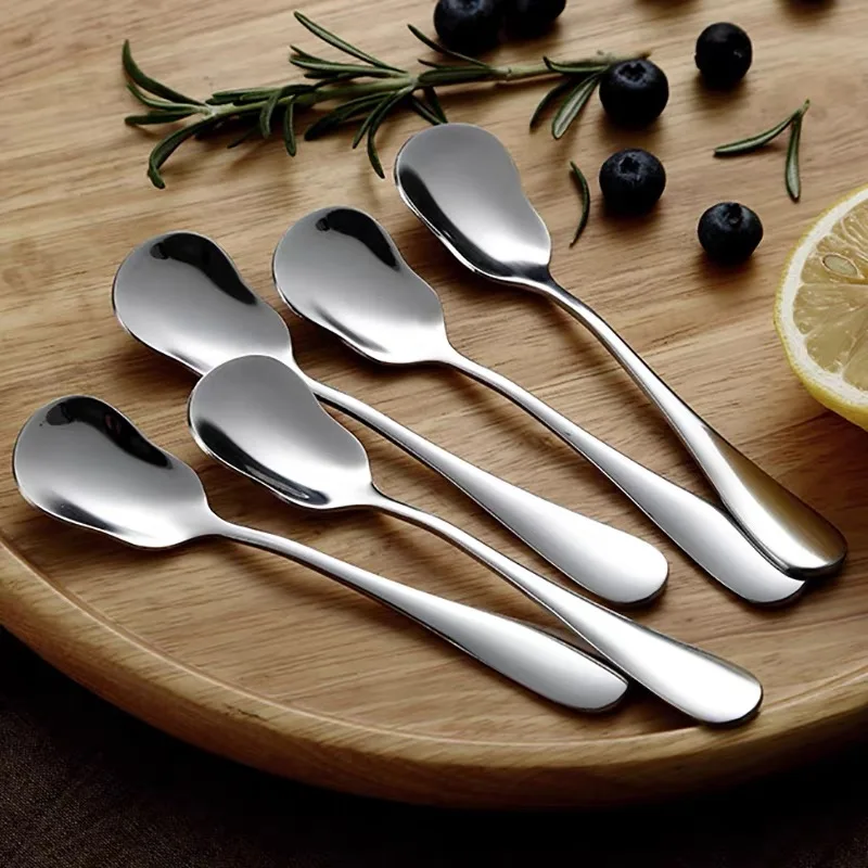 Stainless Steel Dessert Spoon, Ice Cream Spoon, Yogurt Spoon, Cute Children's Small Spoon, Pudding and Dessert Spoon, 10Pcs