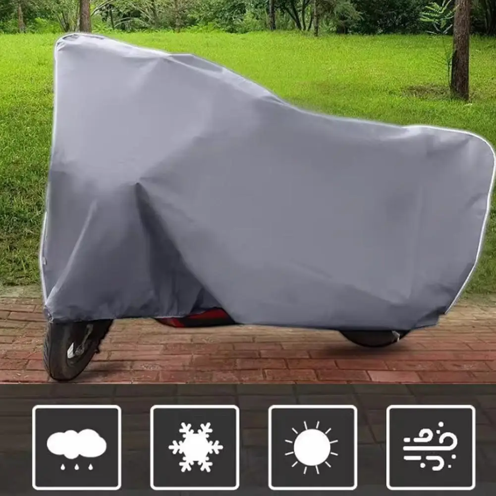 Motorcycle Cover Motor Rain Cover Waterproof Dustproof UV Protective Cover Coat Indoor Outdoor Motorbike Scooter Cover