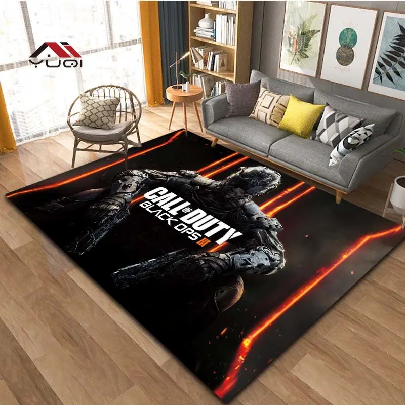 

Call of Duty Pattern Living Room Area Carpet Bathroom Mat Creative Doormat Kids' Game Bedroom Mat Outdoor Rug Bedroom Decor