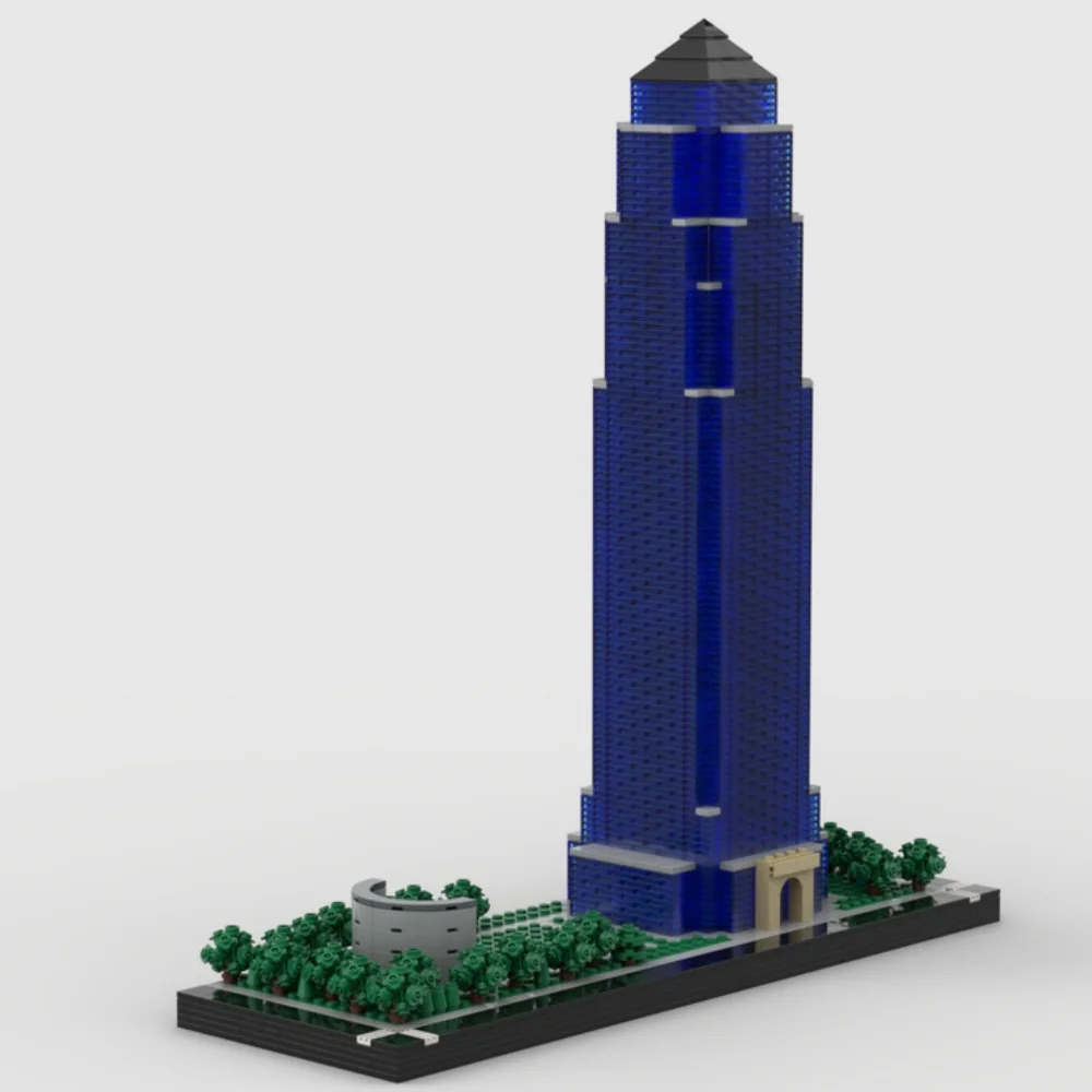 MOC-47690 6286 parts Williams Tower at 1/650th Scale building block model for kids gift