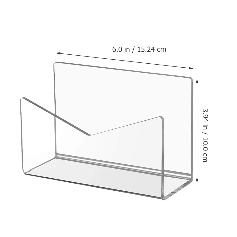 Acrylic Mail Holder Clear Desktop File Organizer Transparent Letter Holder Office Desk Document Rack File Organizer