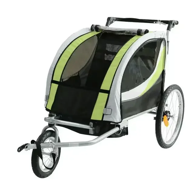 Remolque de bicicleta de viaje ajustable para bebés gemelos, cochecito de bebé, remolques de fabricación, Cochecitos de bebé para mamá caliente