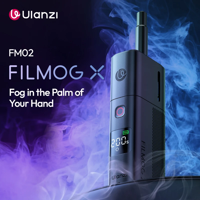 Image of ULANZI FM02 Tragbare FILMOG X Nebelmaschine 30W Batteriebetriebene Tragbare Rauchmaschine Handgehaltene Nebelmaschine mit Digitalanzeige für Bühneneffekte