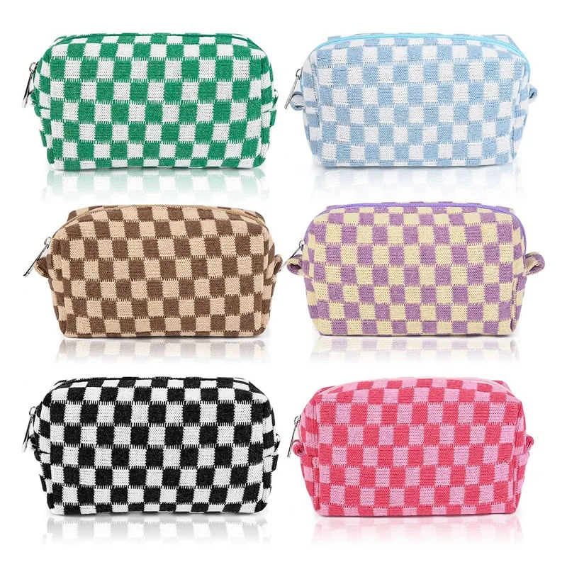 6 Pcs Cosmetic Bag Bulk Makeup Pouch Personalize Travel Toiletry Bag Organizer Cute Makeup Brushes