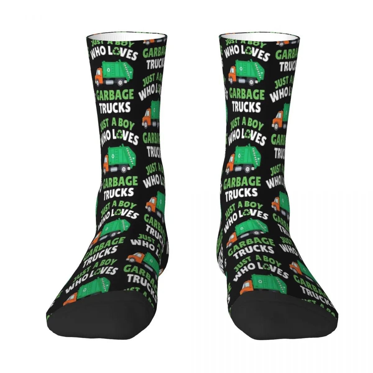 

Just A Boy Who Loves Garbage Trucks Socks Fashion Trends Unisex Stockings 3D Printing Gifts Breathable Socks