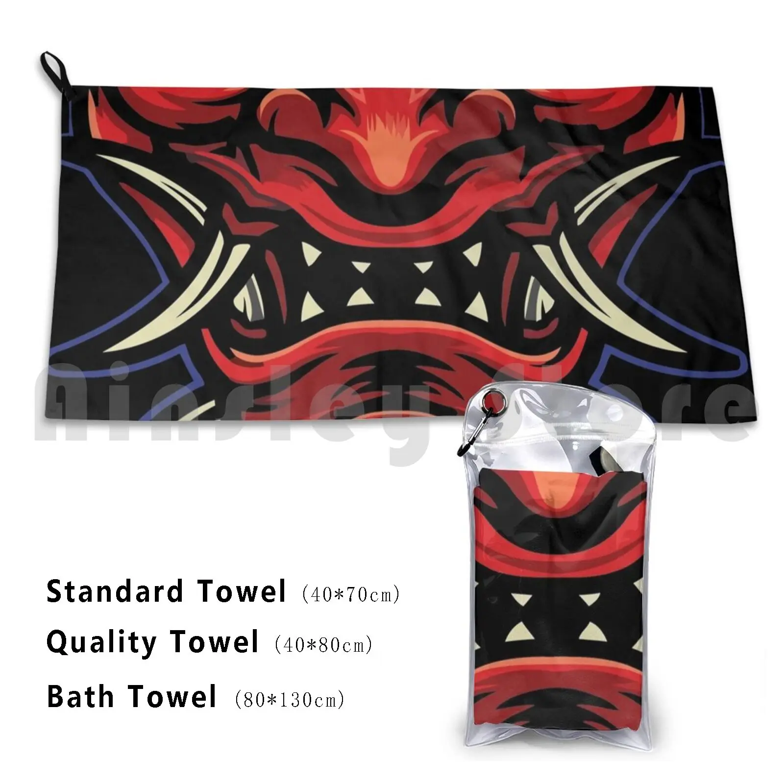 Towel Great Japanese Devil Folklore Oni Hat Oni Devil Demon Scary Oni Yokai Myth Mythology