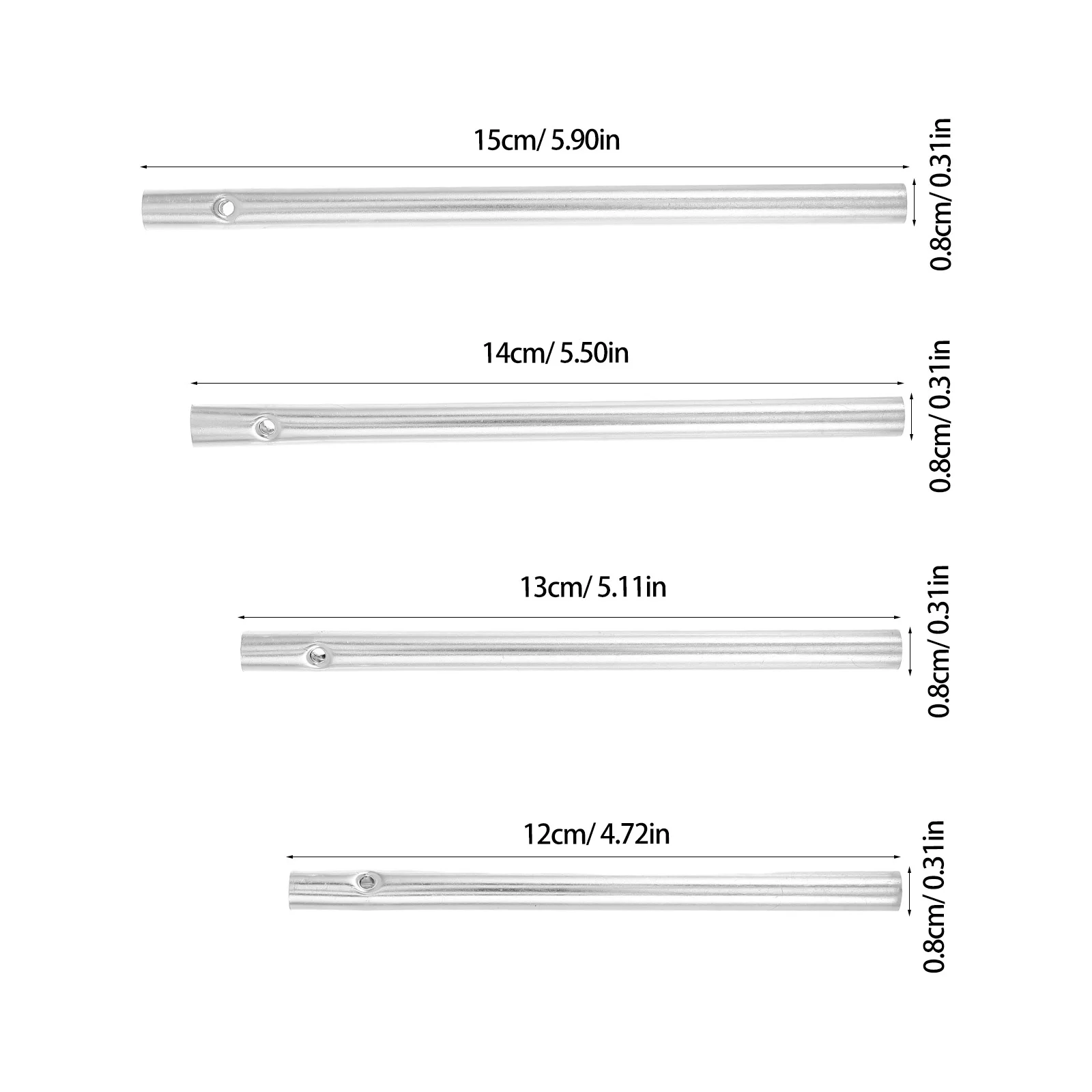 12 قطعة من أنابيب الرياح المصنوعة من الألومنيوم لوازم حرفية كبيرة لدقات الرياح المصنوعة يدويًا لتزيين الحديقة الخارجية واستبدال الأنبوب المعدني