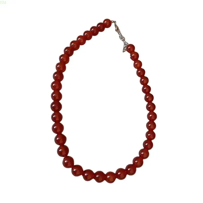 Stylish Beaded Necklace Fashionable Women Jewelry Round Bead Necklace Suitable for Add a Touch of Vintage Elegances NM