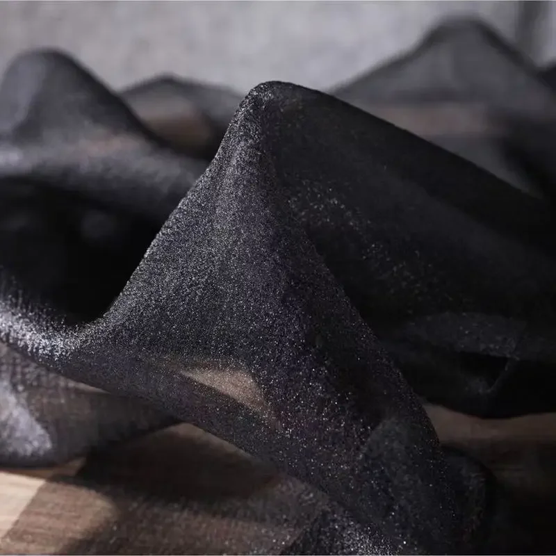 Tela de Organza de hilo de espuma arrugada de alta gama, Material transparente ligeramente rígido para falda hinchada, costura tridimensional DIY