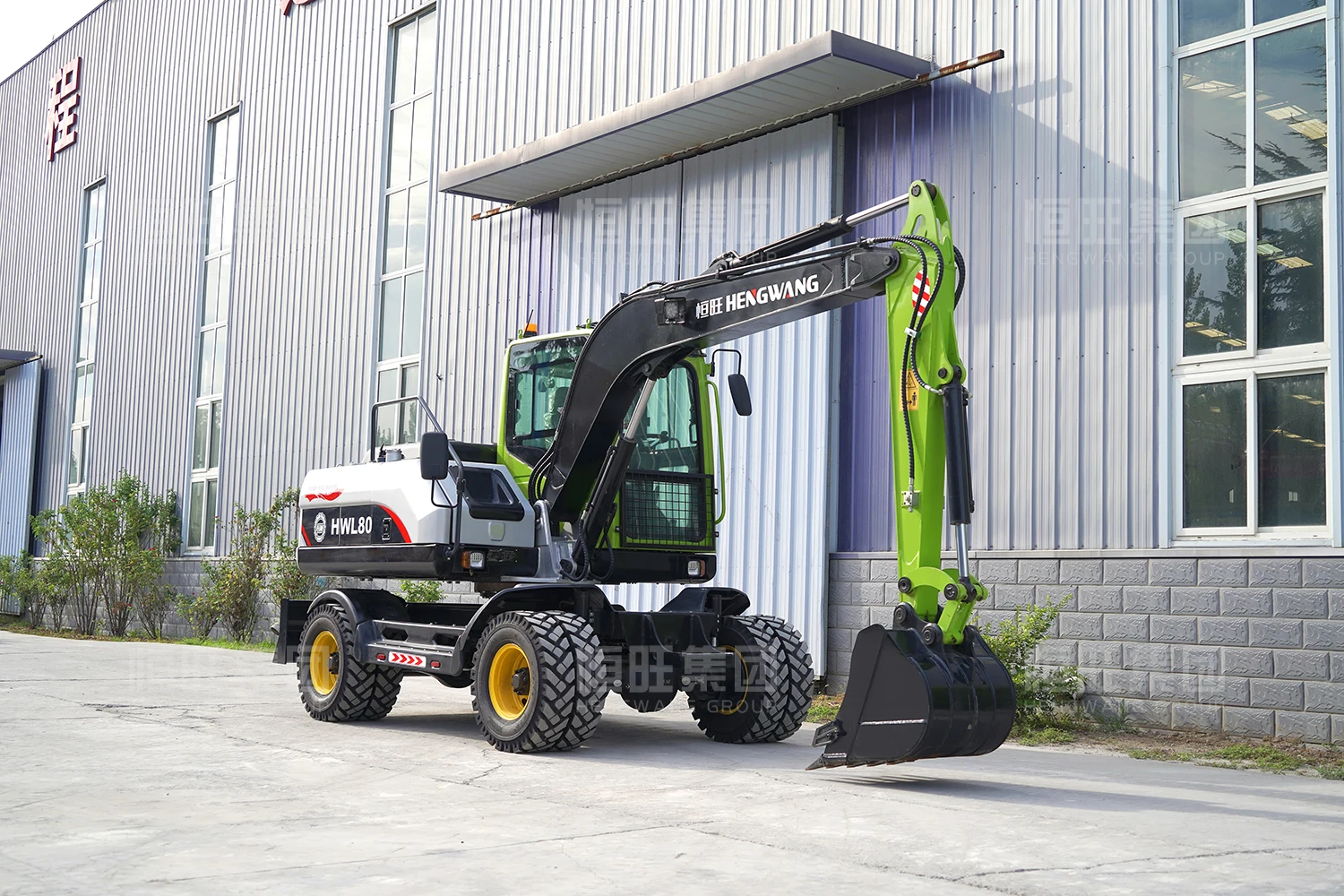 New wheeled excavator 9 8 7 ton Wheel Excavator with bucket attachment