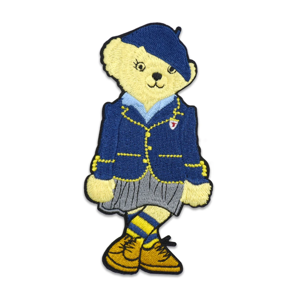 

Медведь с униформой, значки из синели, железные нашивки для одежды, панк, значки с аппликацией «сделай сам», куртка, женский логотип