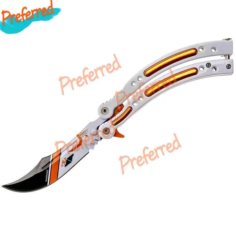 13cm X 7.4cm for CSGO Skin Butterfly Knife Personality Car Stickers Creative Anime Decals Suitable for Car Body Die Cutting