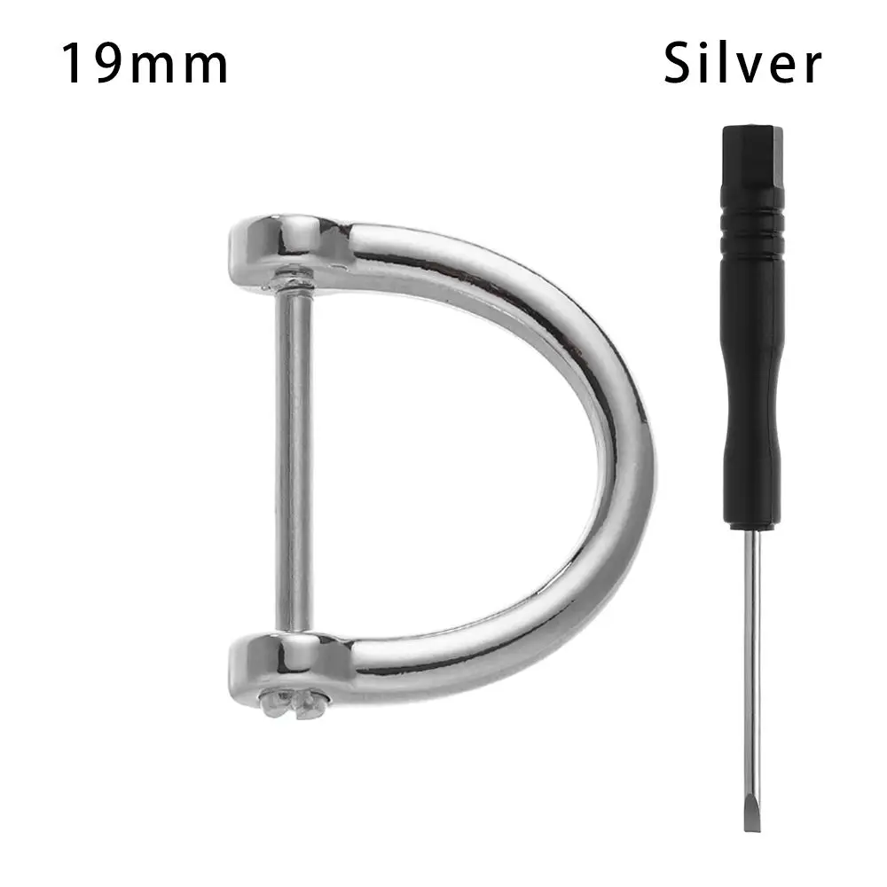 DIY Belt Handle Detachable Leather Craft Shoulder Webbing Buckle Open Screw Clasp D Ring Buckle Horseshoe Bucle