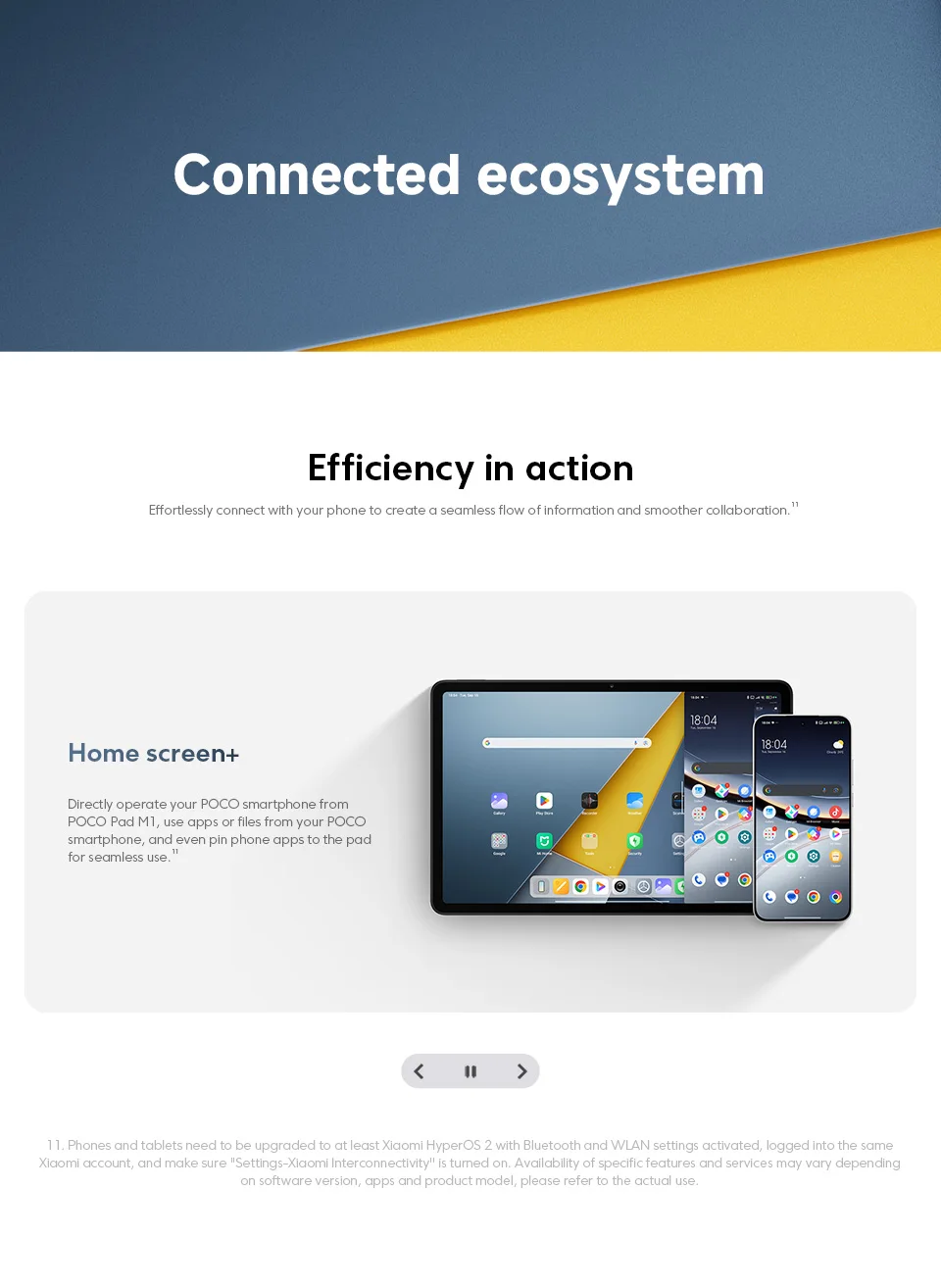 New POCO Pad M1 Global Version Tablets Snapdragon® 7s Gen 4 12000mAh Battery 12.1’’ 2.5K display 8MP camera 33W charging