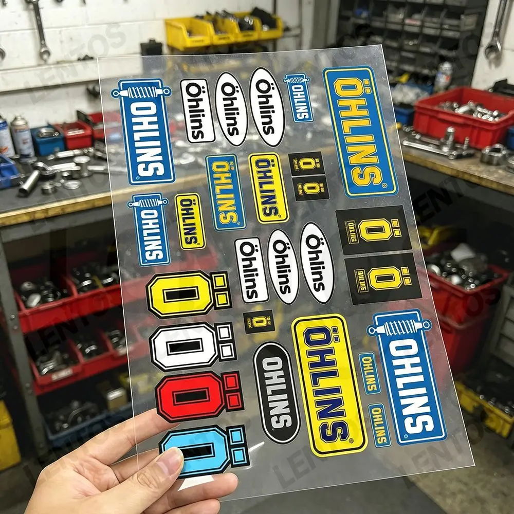 For Ohlins Reflective Motorcycle Stickers Waterproof Vinyl Decals for Motorbike Helmet Fuel Tank Bike