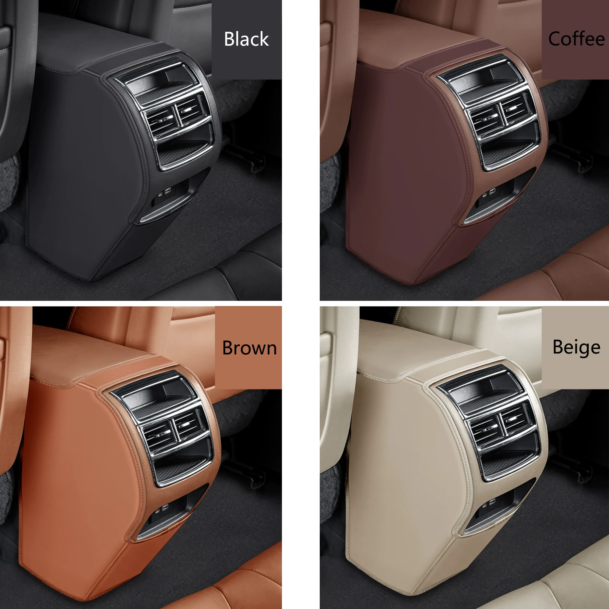 For Skoda Karoq 2021 2022 2023 Car Armrest Mat Anti Kick Pad Microfiber Leather Protection Cover Accessories