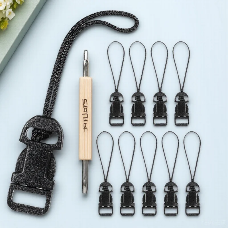 

10pcs Quick Release Connectors 11Mm With 1.3Mm Nylon Loop Multi-Piece Set Wrist Lanyard Hand Qd System For Camera Accessories