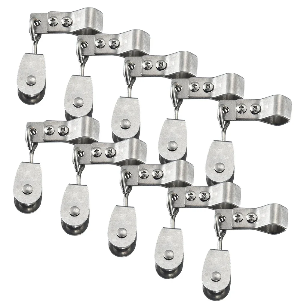 10 قطعة عجلة من الفولاذ المقاوم للصدأ الثقيلة 304 بكرة من الفولاذ المقاوم للصدأ المشابك لتركيب الشراع الظل الأجهزة المفصلي الثقيل