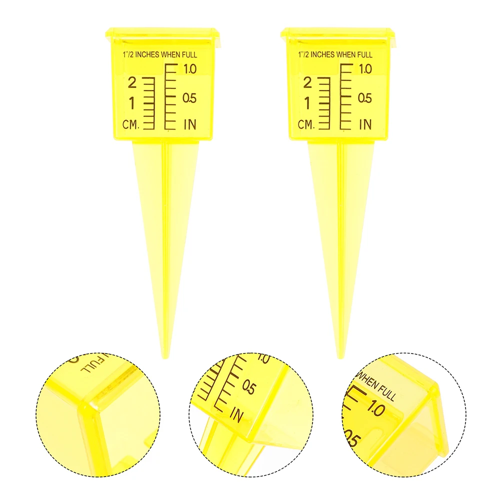 

4 Pcs Rain Gauge Lawn Water Irrigation House Plants Yard for Outdoor Garden Measuring Cups with Cover Rainwater
