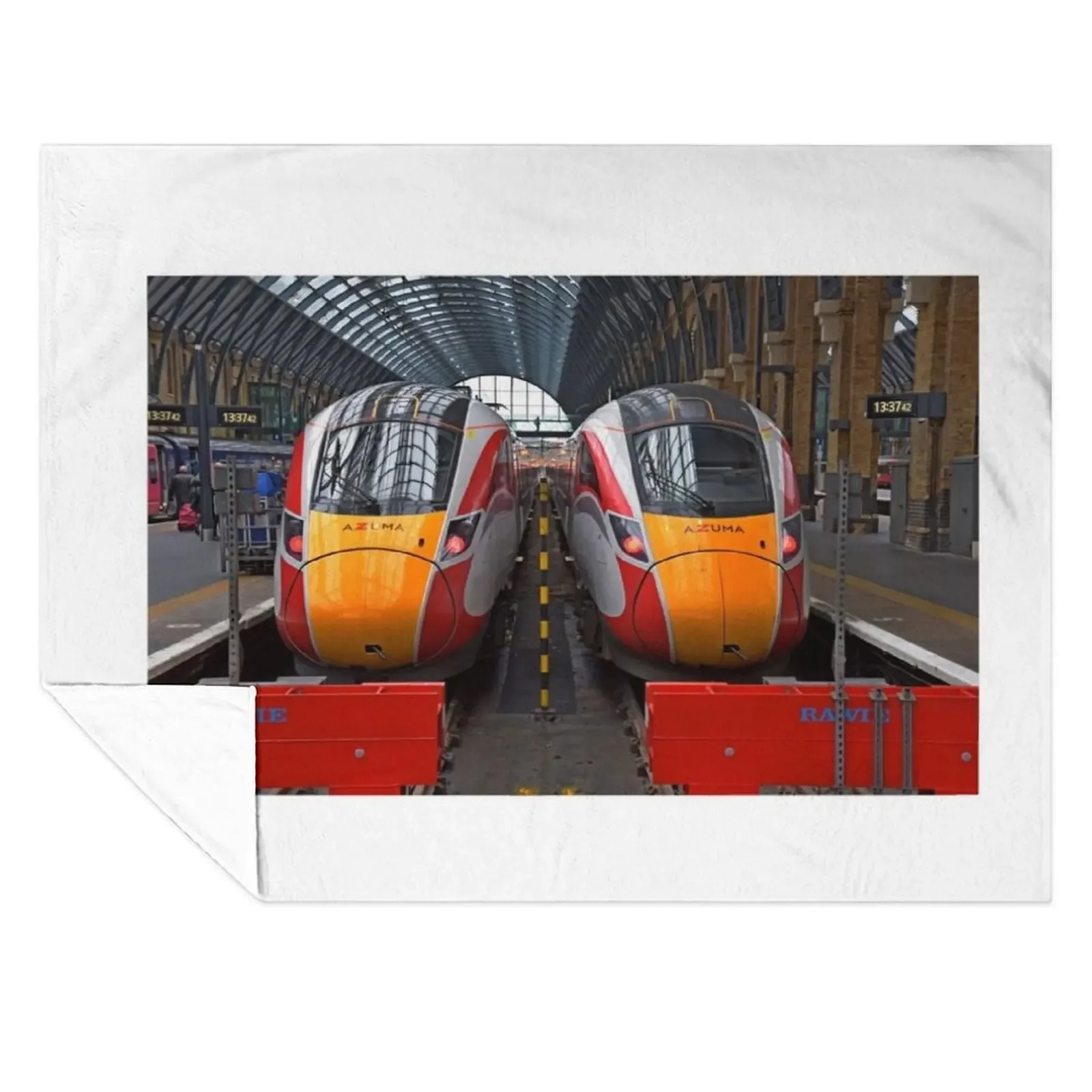 

LNER Azuma trains at Kings Cross Throw Blanket Flannel Soft for sofa sofa bed Blankets
