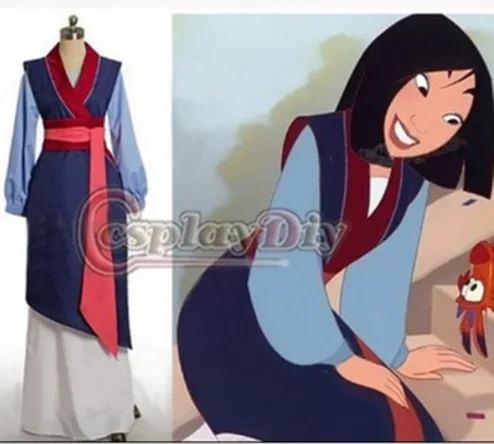 

Mulan Costume, Halloween Cartoon Hanfu Performance Costume Set, Cosplay Anime Costume