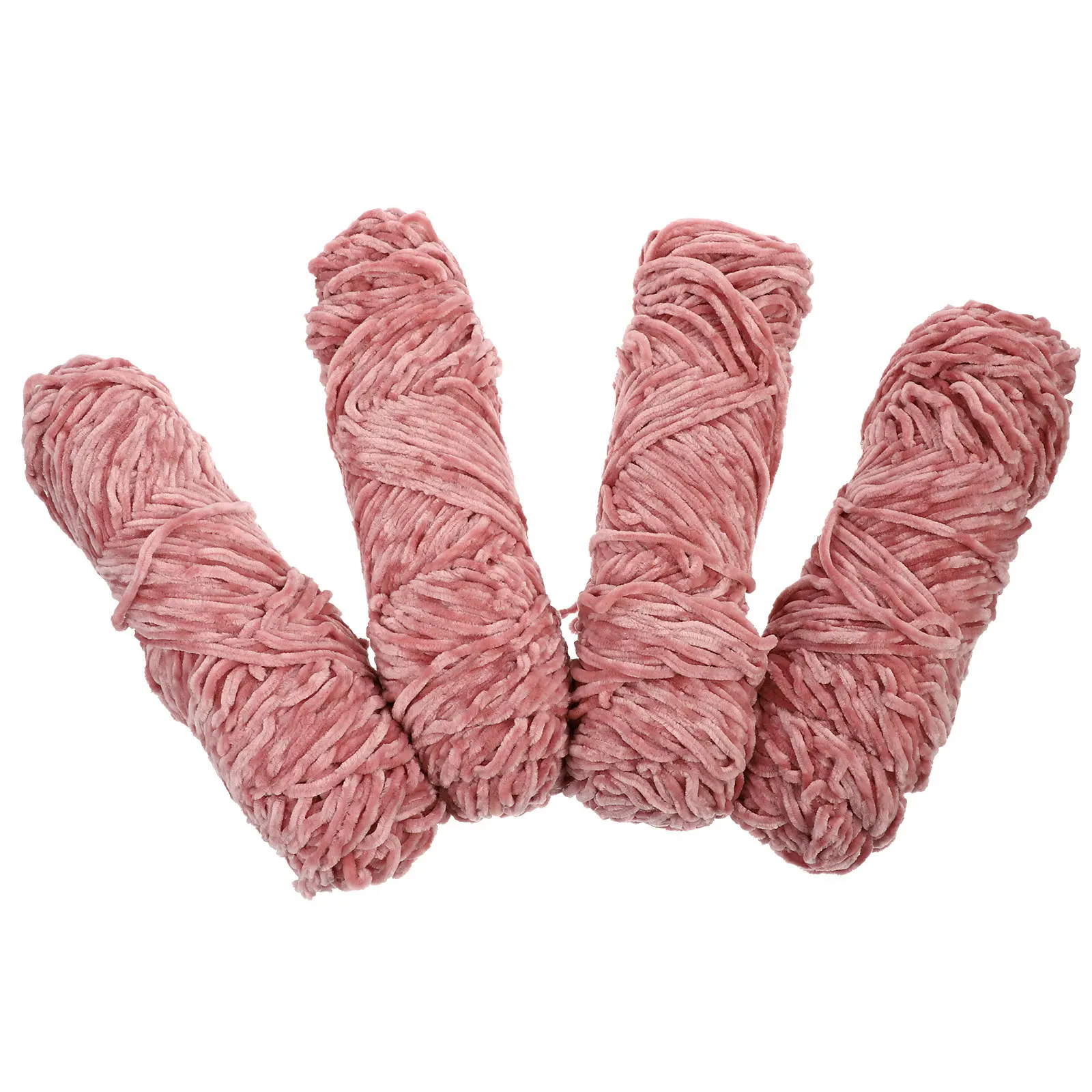 

4Pcs Chenille Wool Hand Knitting Thread DIY Scarf Hat Weaving Material Warm Knitting Yarn for Handmade Projects