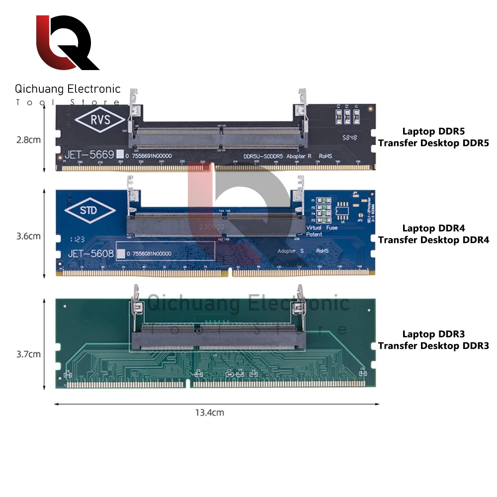 DDR3 DDR4 DDR5 Laptop zu Desktop Speicher Adapter Karte SO-DIMM Zu PC DIMM Karte DDR3 DDR4 DDR5 Speicher RAM Stecker Adapter