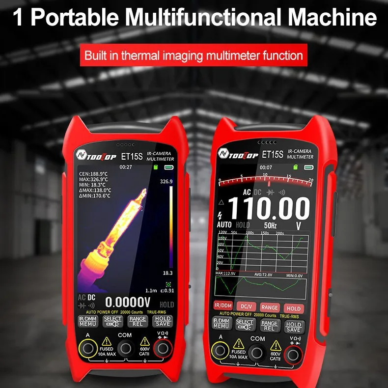 Лидер продаж 2025 года, термомультиметр TOOLTOP ET15S, около 3 раза/секунд, 19999 слов, разрешение 256*192