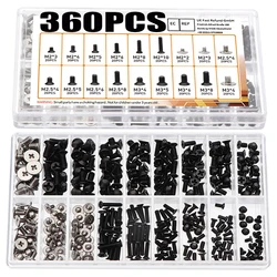 Juego de tornillos de cabeza plana para ordenador portátil, Mini Kit de tornillos con destornillador para Dell Sony IBM HP Lenovo tornillo M2 M2.5 M3, 360 Uds.