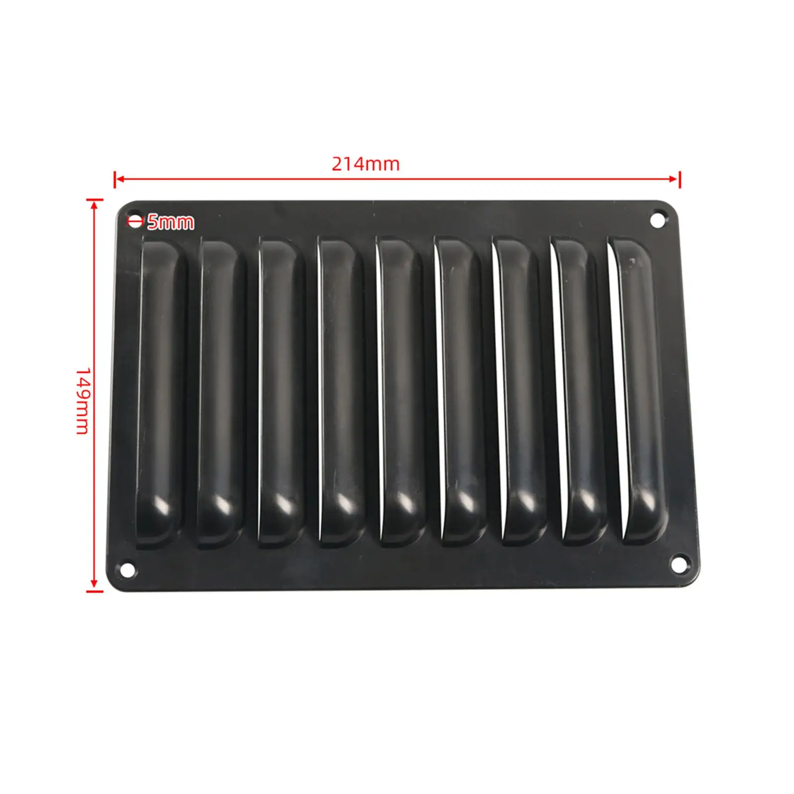 Air Vent Grille Easy to Install Universal with Screws Cover Black Accessories for Camping RV Traveling