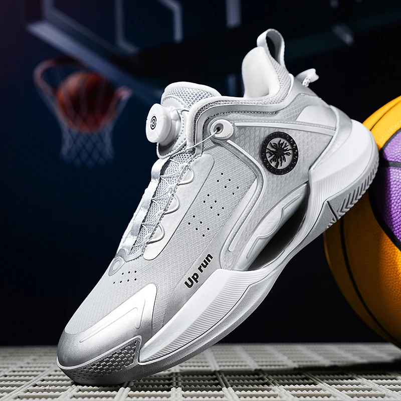 

2023 New Practical Basketball Shoes Quick Lacing Men Basketball Sneakers Anti-Slip Training Sneakers Men Outdoor Sports Shoes