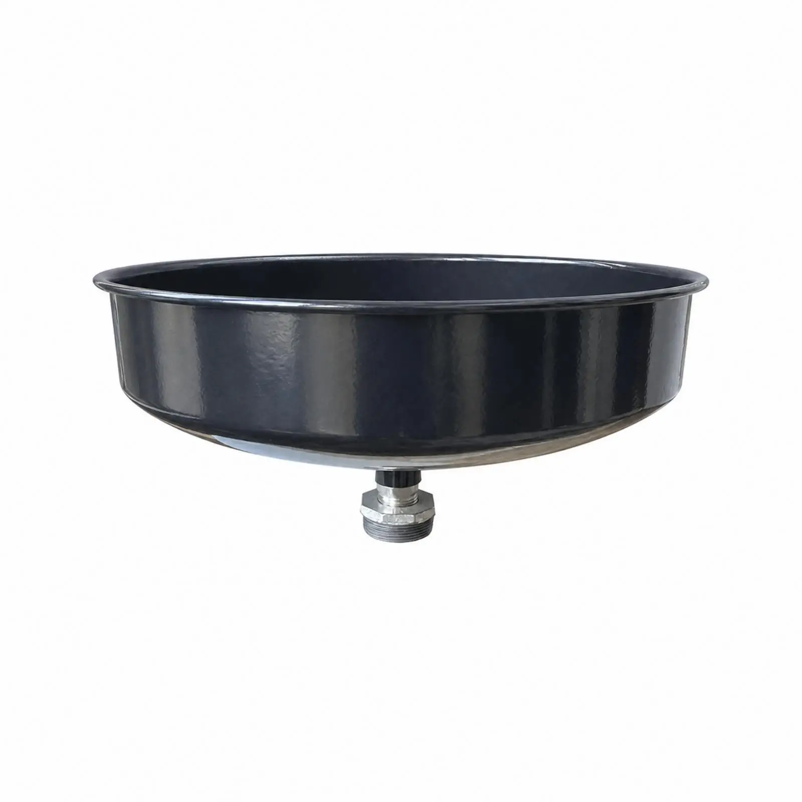 Oil Drain Pan with Tube Heavy-Duty Drum Oil Collection Basin Sturdy Industrial for Mechanics, Garages, Workshops