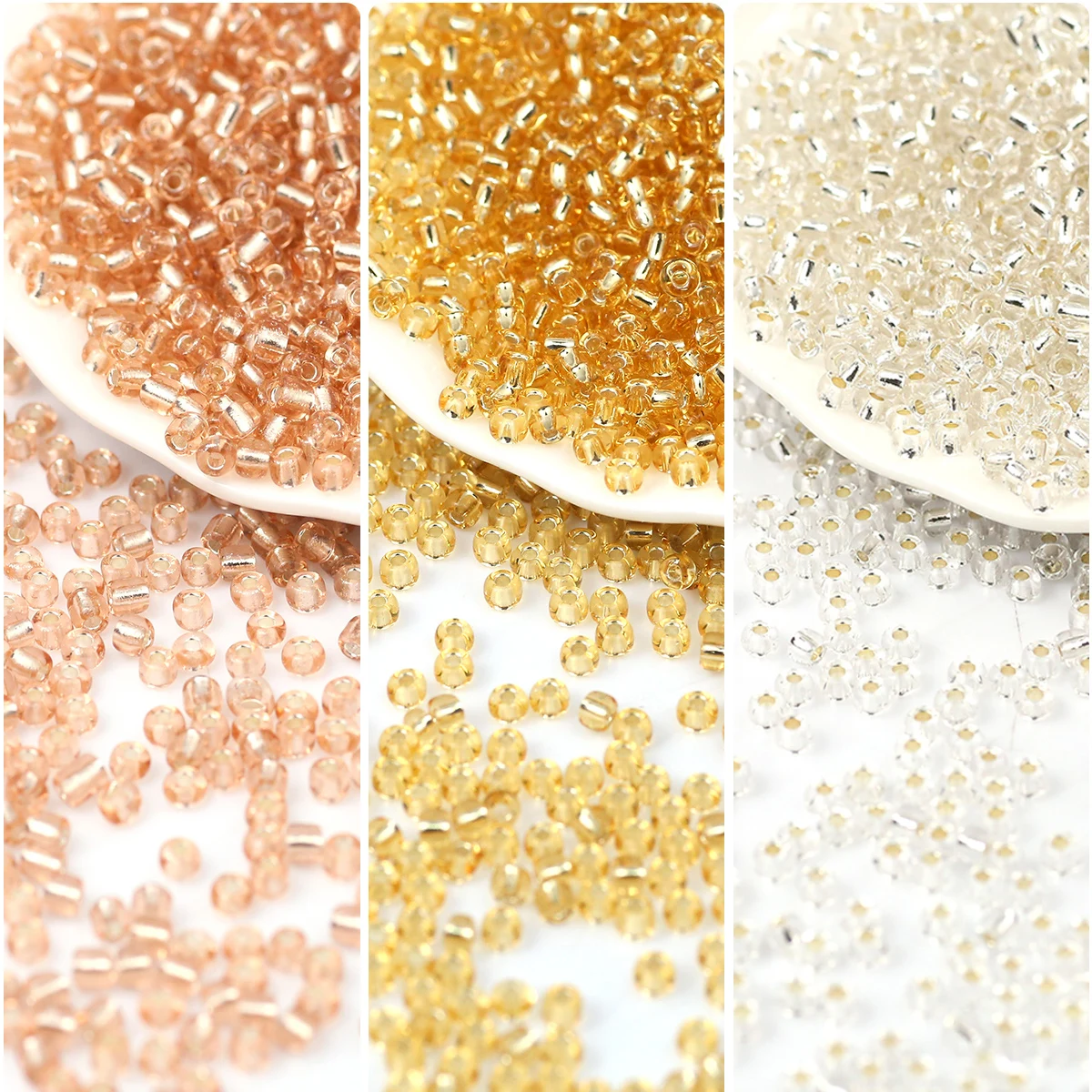 10g/Pack Multi Sizes Czech Glass Seedbeads Spacer Tube Bugles Beads For Jewelry Bracelets Necklace Making DIY Accessories