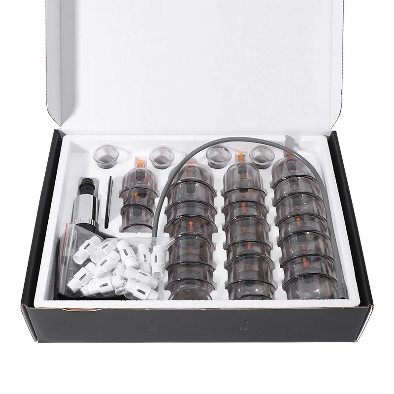 Vacuum Cupping Set Home Air Extraction Suction Cups Various Sizes Full Body Therapy Massage Plastic Jars 12 24 32 Cans