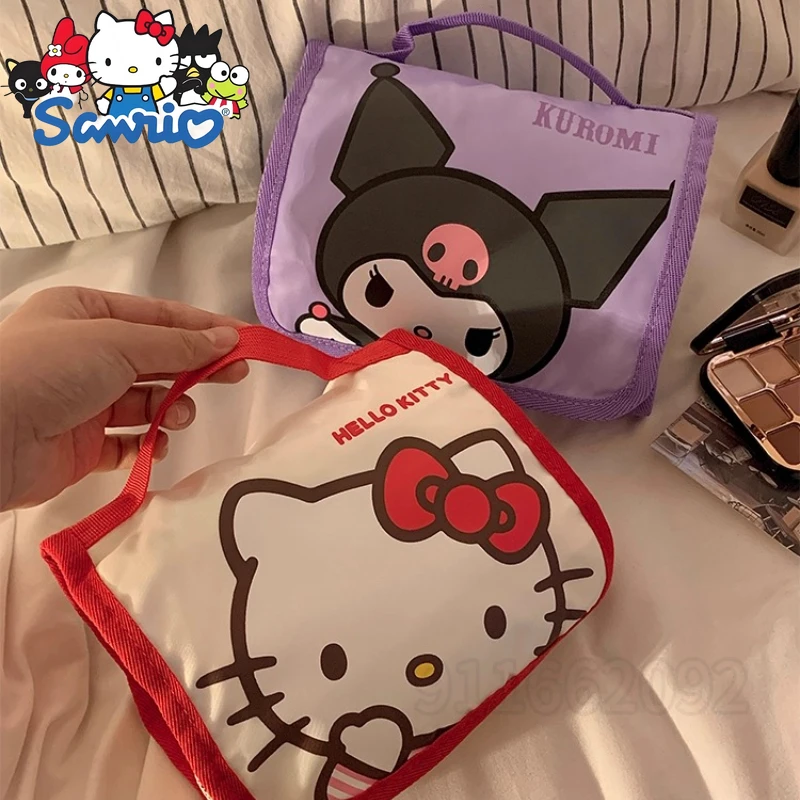 

Sanrio Hello Kitty Original New Portable Cosmetic Bag Cartoon Women's Cosmetic Bag Large-capacity Travel Storage Toiletry Bag