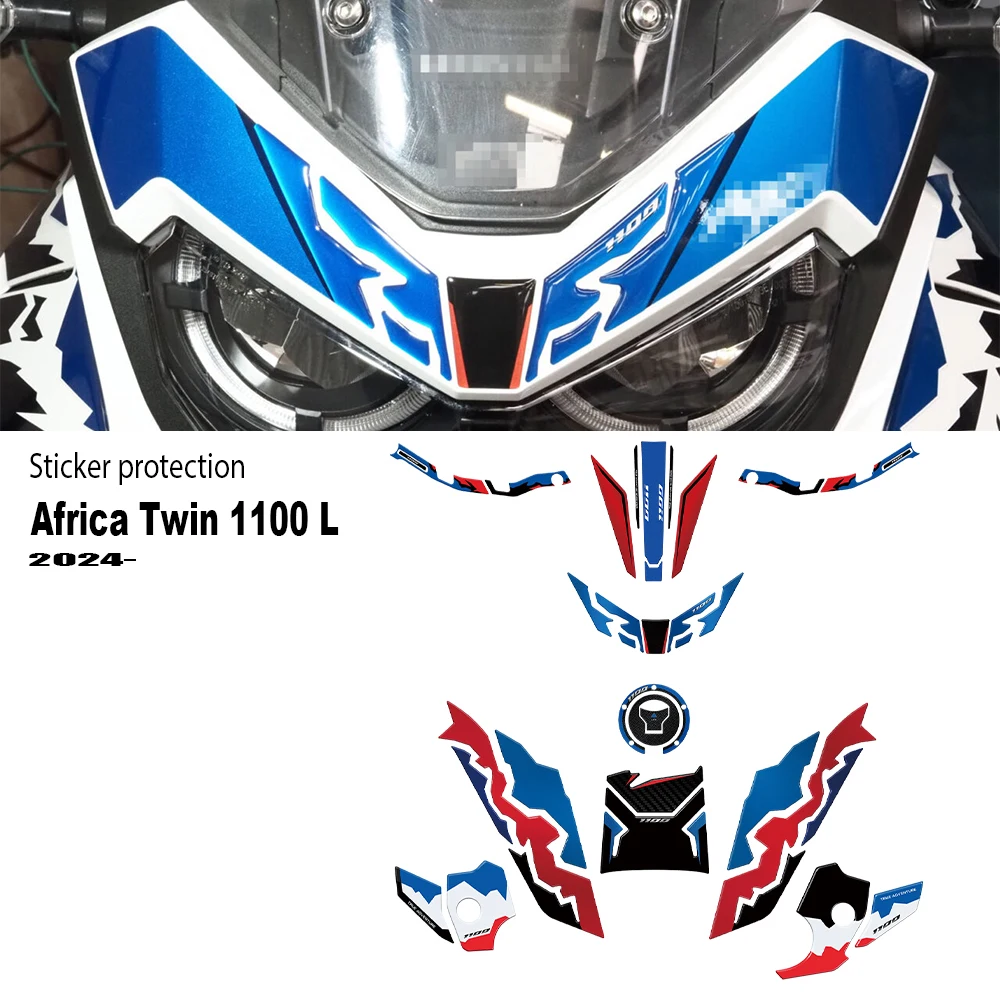 Africa Twin 1100 2025 Motorcycle Accessories 3D Epoxy Resin Sticker Protection Kit Fuel Tank Pad For CRF 1100L Africa Twin 2024