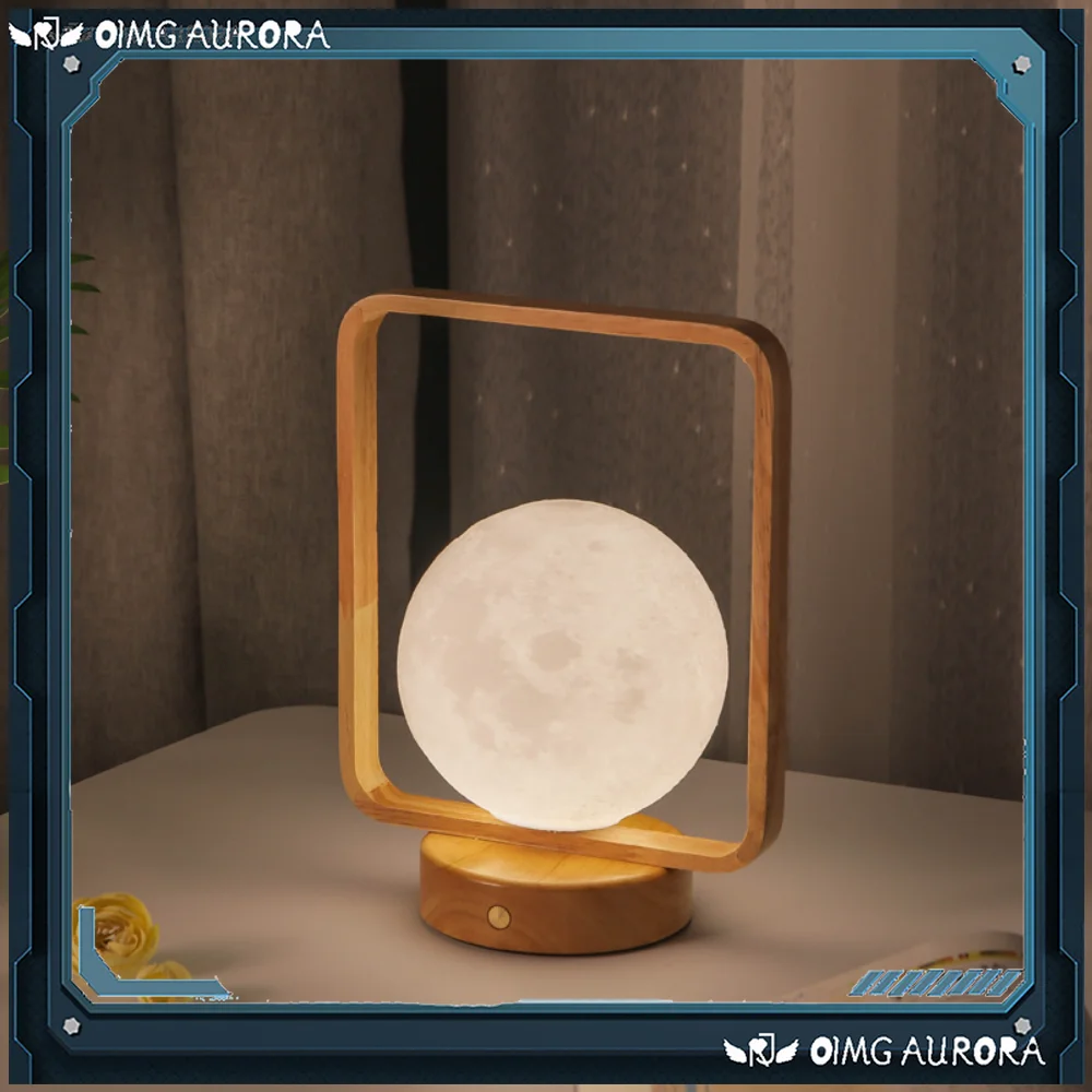 Lua Lâmpada 3d Impressão Lua Recarregável Night Light Bedside Lamp Gift Moon Luz Portátil Recarregável Portátil