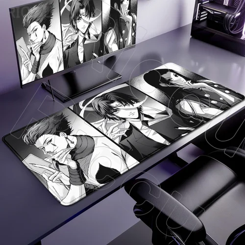 Alfombrilla de ratón XXL de goma Natural h-hunter x hunter Anime 800X400MM alfombrilla de ratón para juegos alfombrilla de escritorio antideslizante accesorios para PC