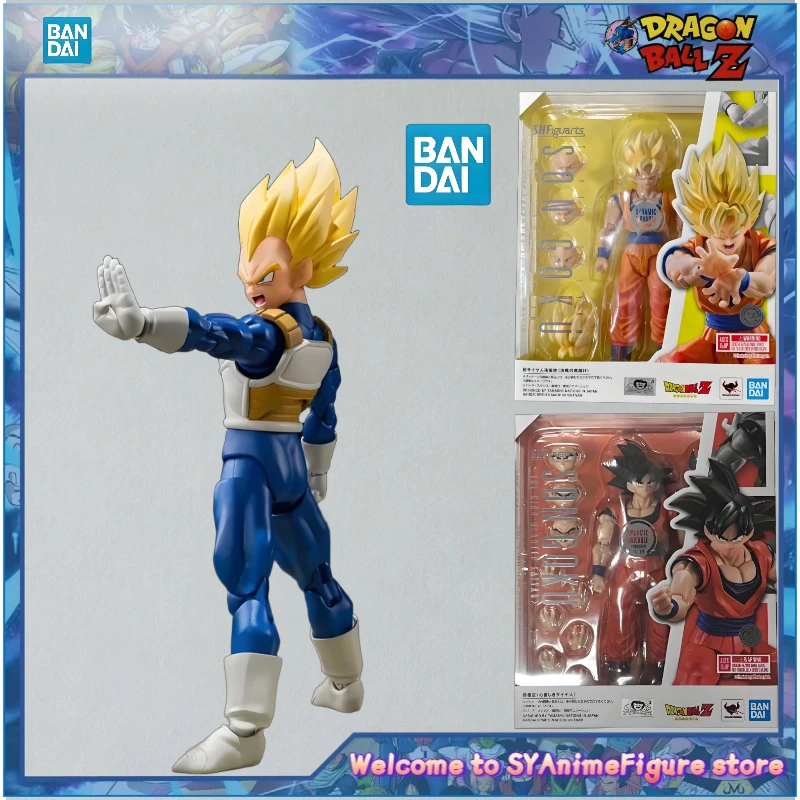 En stock Bandai SHF Vegeta Dangerous Pride Self-Esteem Battle Suit Dragon Ball Figurine de collection prête à l'emploi Cadeau