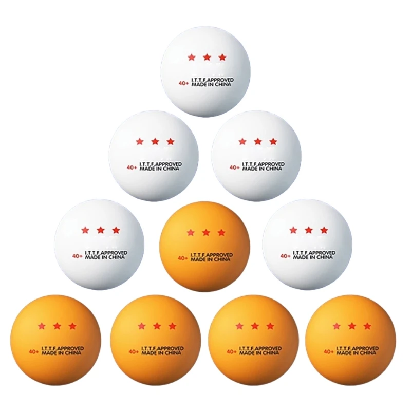 

10 Pcs Table Tennis Ball Replacement Pingpong Ball 3-Star Standard Table Tennis Ball for Indoor/Outdoor Pingpong Table