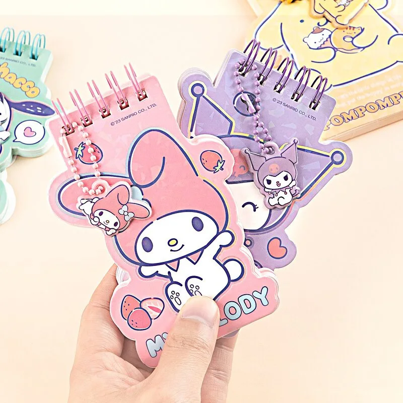 Sanrio Anime Kuromi Shaped Coil Cute Cartoon My Melody Pochacco Memo Kawaii Notebook Student School Supplies for Kids Xmas Gifts