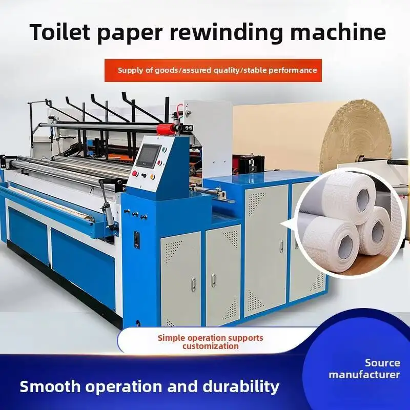 

Professional Fully Automatic Toilet Paper Winding Machine Includes Rewinding Cutting Wrapping Top Manufacturing Processing