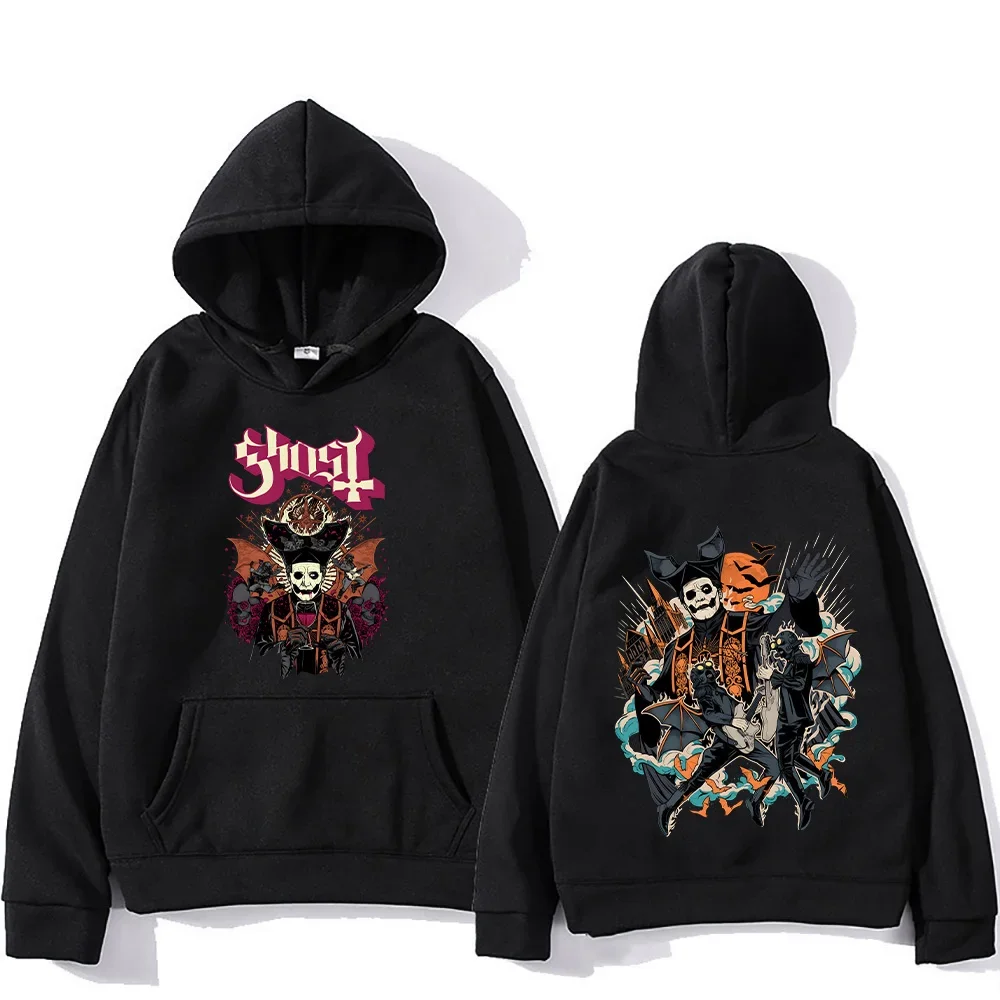 Ghost Music Band Hoodies Printed Men Woman Casual Oversized Y2k Pullovers Tracksuit Streetwear Clothes Unisex Casual Sweatshirts