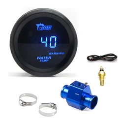 2'' 52mm Car Water Temperature Gauge 40~150 ℃ With Water Temp Sensor Water Temp Joint Pipe Sensor Adapter 1/8NPT Digital Gauge