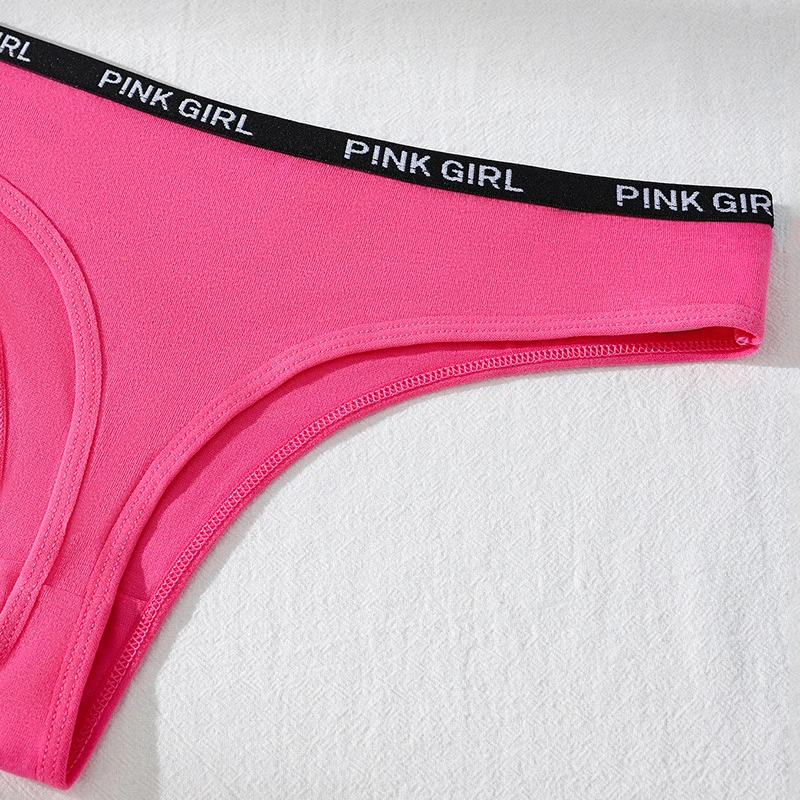 7 قطعة سراويل النساء القطن سيور الملابس الداخلية النسائية منخفضة الارتفاع g-سلسلة السيدات مثير بيكيني 7 اللون الفتيات سراويل لينة العشير XS-L #5