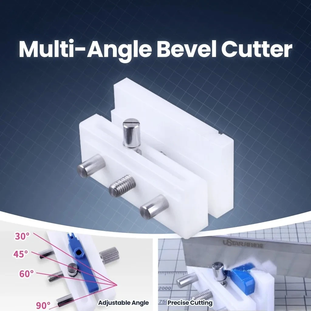 Ustar UA-97001 Precise Adjustable Angle Cutter 4~15mm Clampable Adapter Plastic Model Assembly Hobby DIY Cutting Tool